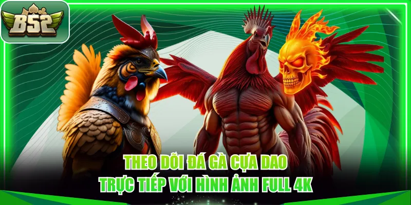 Theo dõi đá gà cựa dao trực tiếp với hình ảnh full 4K