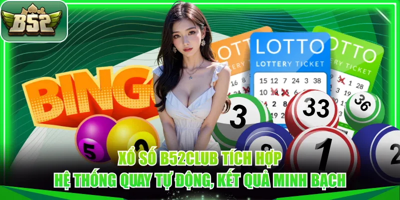 Xổ số B52CLUB tích hợp hệ thống quay tự động, kết quả minh bạch